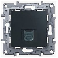 672653 ETIKA Розетка RJ45 Кат 6 Utp Антрацит